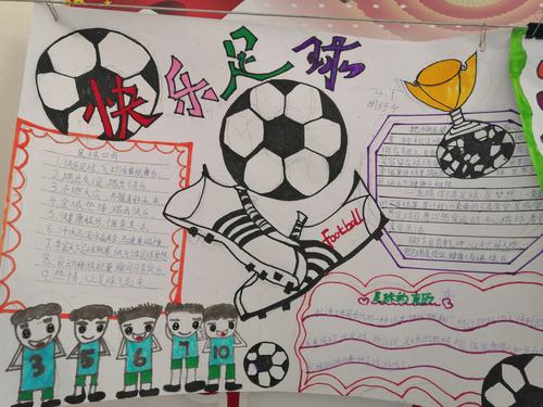 常山小学校园足球优秀手抄报作品展览