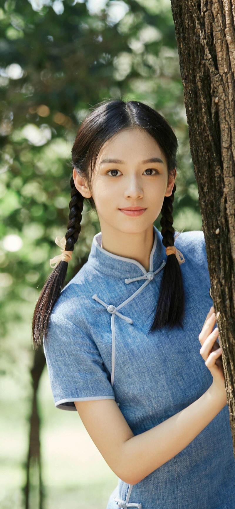 小清新女神周也高清手机壁纸