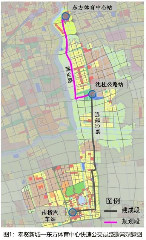 brt奉浦快线(二期)奉贤新城—东方体育中心快速公交选线规划调整