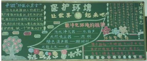 好看的保护环境黑板报精选设计素材