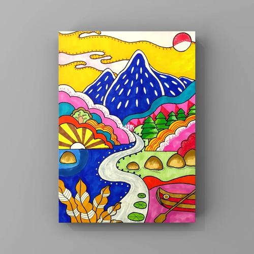 装饰画·马克笔_装饰画_马克笔_麻城市攻略_颜色搭配