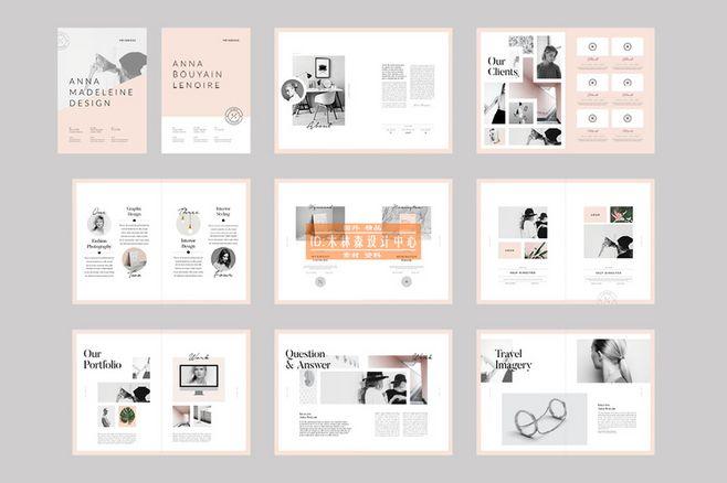 国外产品服务宣传案例作品集图册画册设计id模板 indesign 源文件