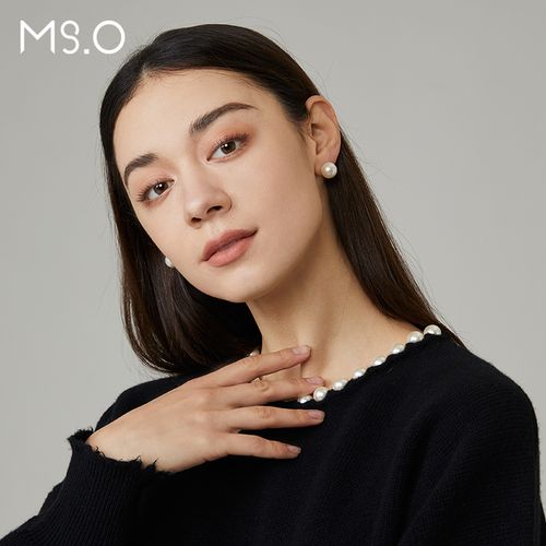 纯银淡水正圆爱迪生大珍珠耳钉高级大气耳环名媛耳钉