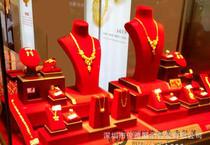 设计订制高档黄金珠宝橱窗展示道具 首饰陈列展示架