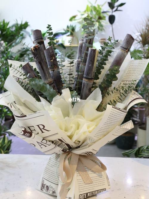 甘蔗花束_花束_嘉兴自由行热门攻略_送男朋友_水果花束_家居家装_家居