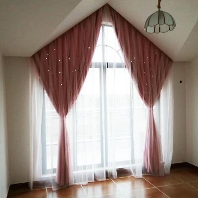 定制尖顶斜顶三角形圆弧异型窗户阁楼拱形天窗定制窗帘