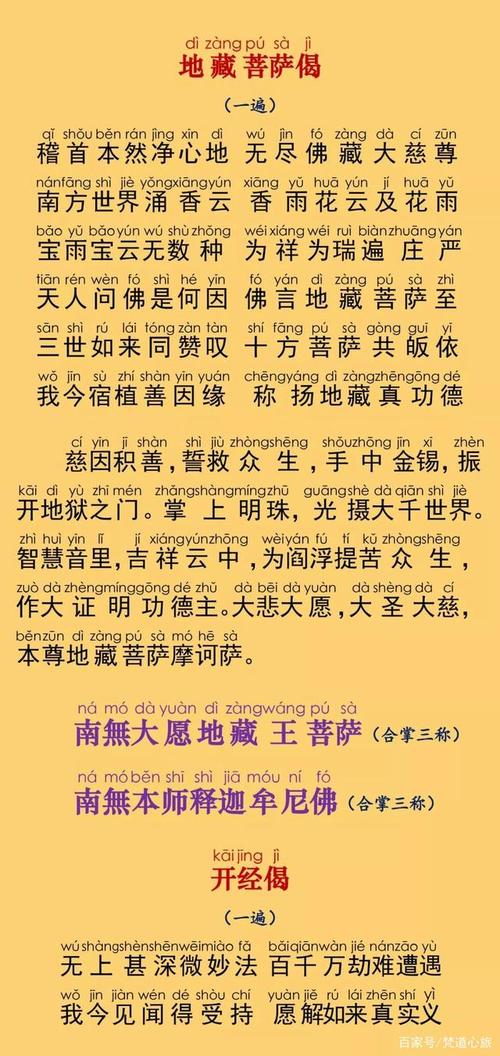 地藏菩萨本愿经卷(地藏经)佛经注音版(中)