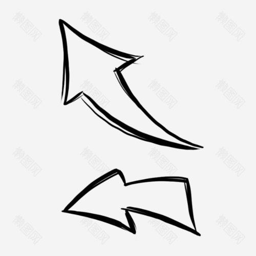 卡通手绘左箭头简笔画