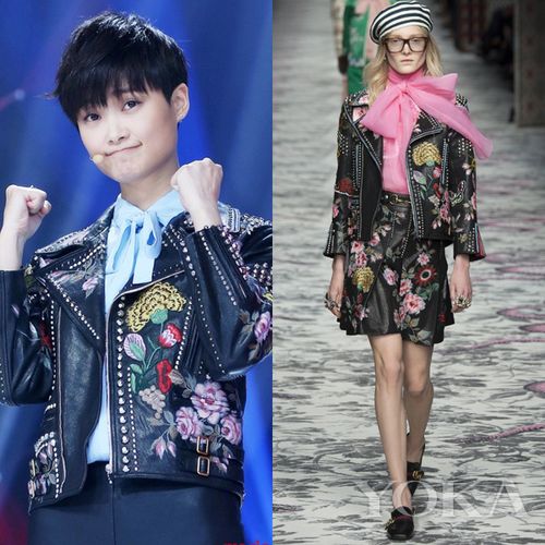 李宇春 in gucci 2015秋冬系列录制《燃烧吧少年!》