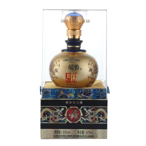 53度汾酒老坛一坛香清香型白酒 475ml/盒酒水