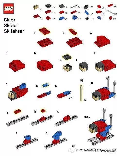 直观实用的拼搭图纸,自制乐高手册的完美素材