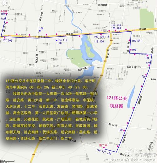 蚌埠新二中公交121路129路换乘线路图(附站点时间)