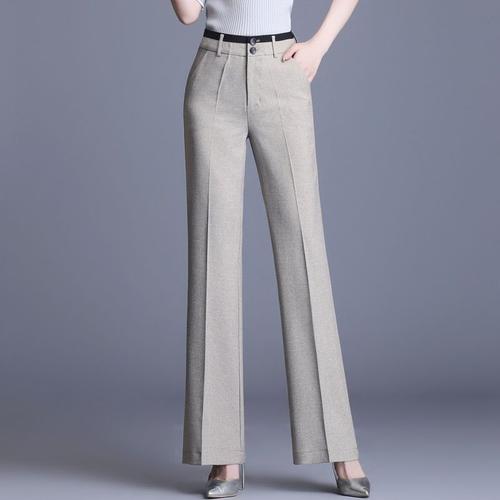 沐沣阔腿裤女2020春夏女裤薄款高腰垂感宽松坠感休闲裤微喇西裤长裤子