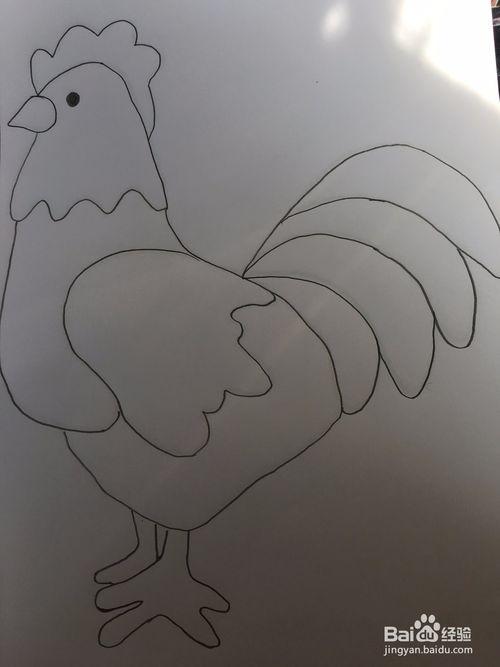 4 尾巴是公鸡基本轮廓的最后一道关卡了.是不是有点像一把香蕉呢?