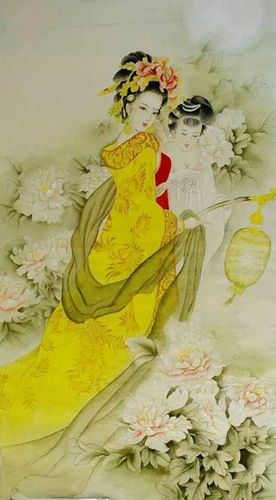 韩梅138x68cm 工笔人物画 贵妃.jpg