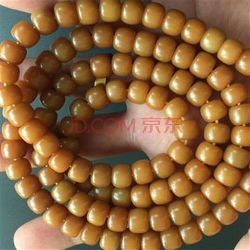 天然风化菩提根风化菩提根108风化黄菩提 6*8桶珠