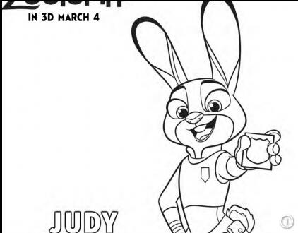 疯狂动物城兔子 朱迪 简笔画图片大全