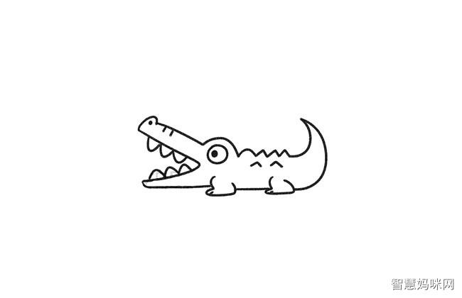 鳄鱼简笔画的画法