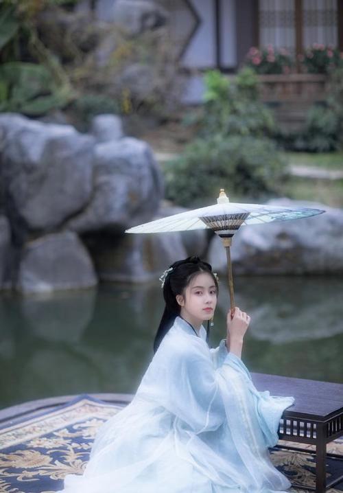 章乐韵唯美古风汉服写真,青春淡雅,神韵迷人