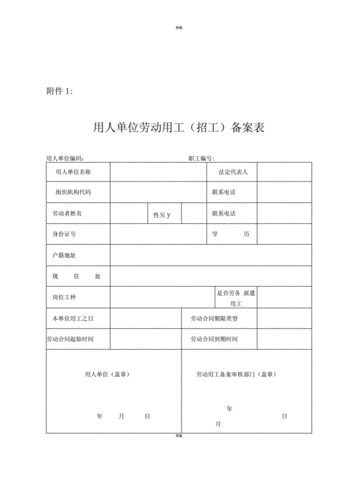 劳动合同用人单位劳动用工招工备案表.docx 5页