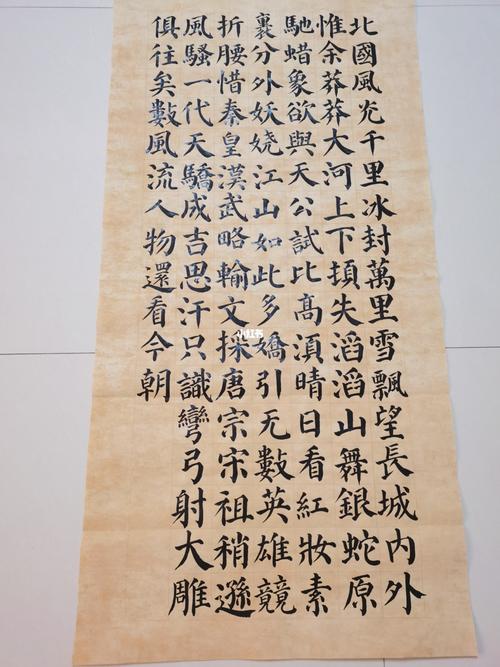 颜体 沁园春 雪_书法_兴趣爱好_书法