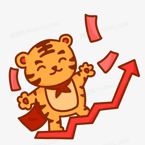 卡通手绘老虎涨薪表情包元素