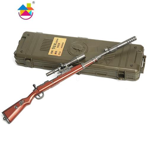 抛壳版98k狙击枪金属awm枪模型绝地求生吃鸡合金儿童玩具枪礼盒装真