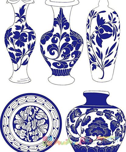 青花瓷简笔图片大全