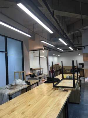 led长条灯办公照明办公室吊灯现代日光灯长形条形铝材