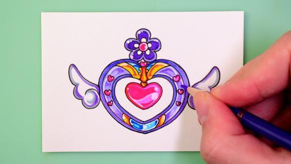 手绘千韩的魔法武器爱心摇铃,喜欢千韩的小伙伴不要错过哦