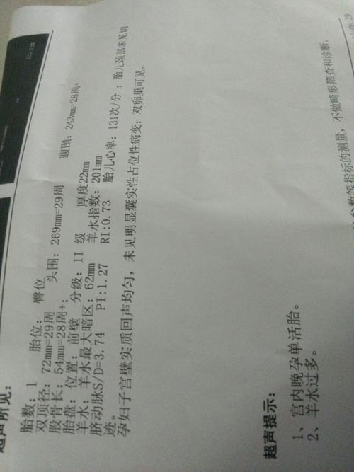 29周医生说羊水多,血压高,胎位也不正如何调解帮忙看一下这些都在正常