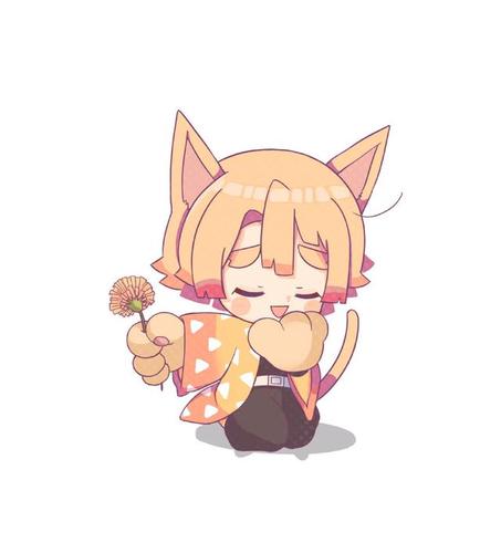 鬼灭之刃:喵呜,q萌小可爱们来啦,这波爱了爱了