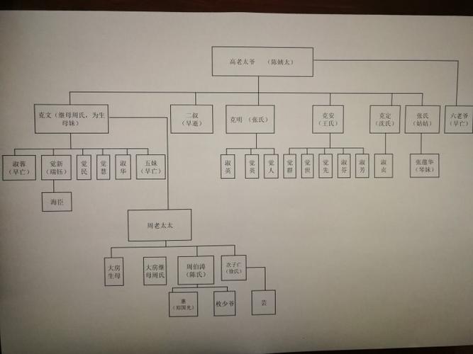 《家春秋》高家族谱