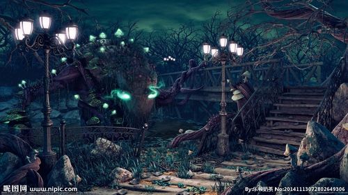 暗夜灯下原画图片