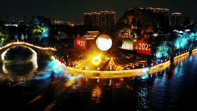 古运河灯光秀,震撼上演!