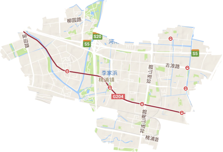 桃浦镇高清地形地图,桃浦镇高清谷歌地形地图