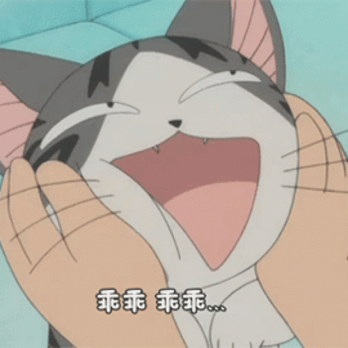 乖乖~~乖乖~~甜甜私房猫揉脸动态表情