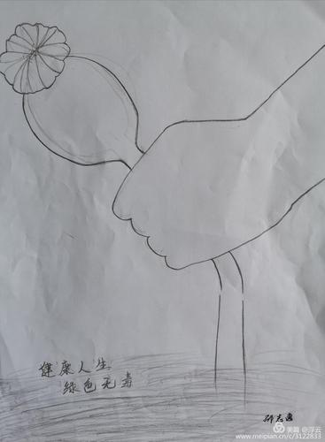 普定县特殊教育学校2020年春季学期"禁毒宣传月"学生绘画比赛网络作品