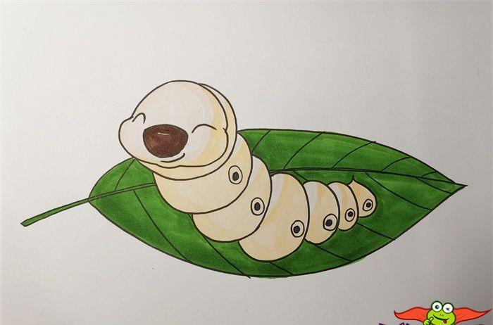 怎样画蚕宝宝简笔画