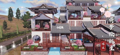 【明日之后】双人中式建筑《倚梦绘桃生》_建筑_桃花