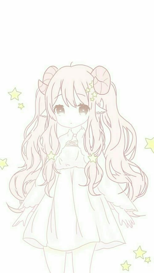 萌系少女治愈简笔画