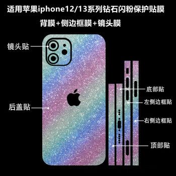 iphone12颜色,iPhone12黑色 混合3套(背膜 边框膜)【备注颜色】 iphone13pro max