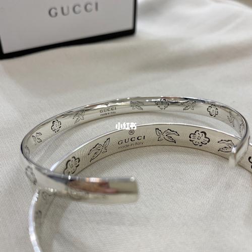 gucci古驰925纯银爱无畏花鸟情侣手镯