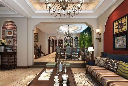 合肥380平米美式风格别墅装修效果图