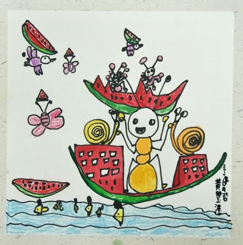 我要画一艘西瓜船