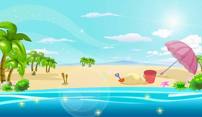 夏天海边海动画