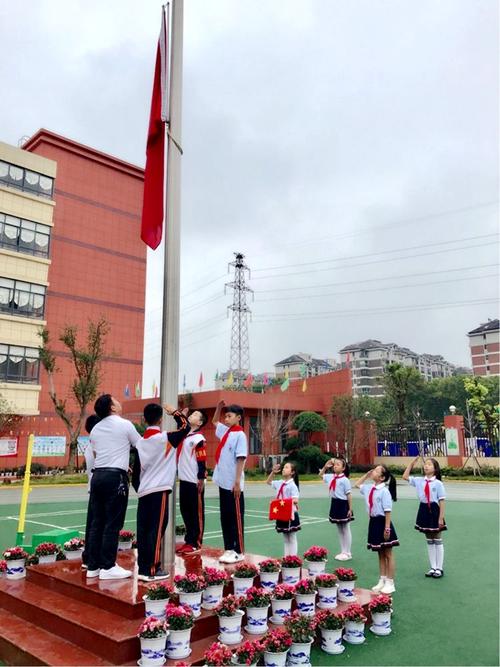 保利南湖小学开展"献礼十九大 向国旗敬礼"活动