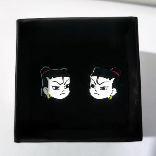 摇滚乐队痛仰周边哪吒耳饰耳钉女友萨菲纯银设计耳环