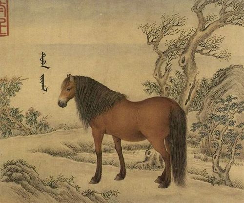 清 王致诚《十骏马图册》欣赏|画家|郎世宁|绘画|袁晓