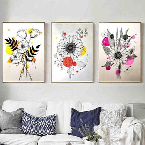 手绘花卉装饰画